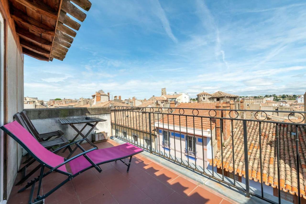 Les Cles De Laure - Wine Loft, Terrasse Et Vue Extraordinaire Sur La Cite Medievale Carcassonne Exterior photo